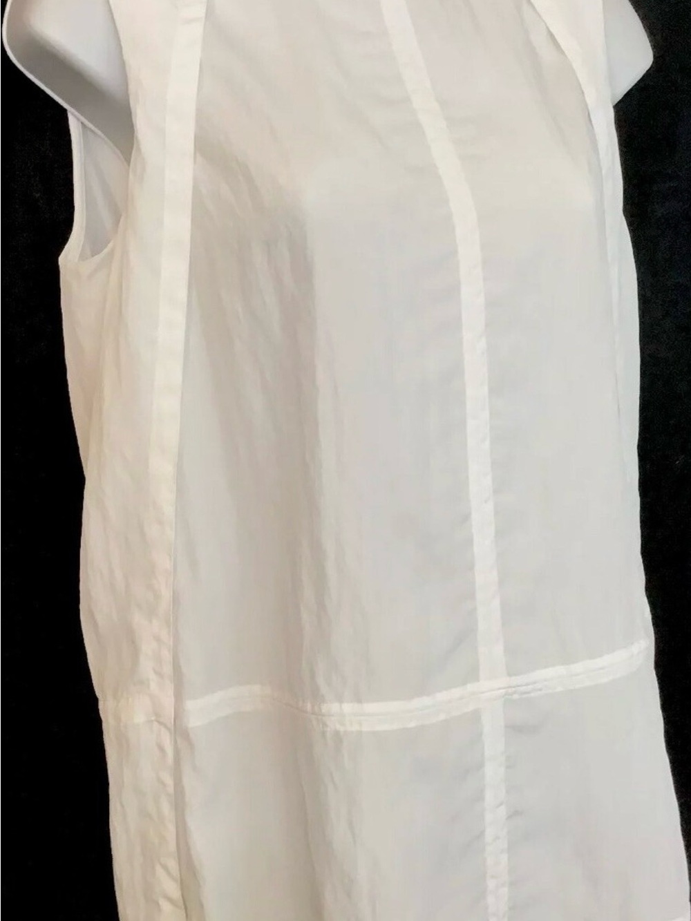 Helmut Lang White Sleeveless Tank with Tie Back